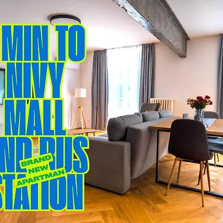Nivy Weekend Free Parking -1 Min To Nivy Mall And Bus Station * Bratislava
